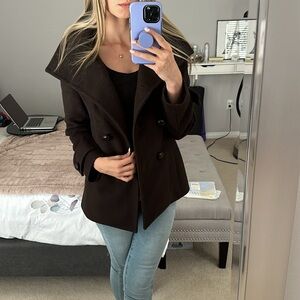 Aritzia Babaton Howell Wool Cashmere Pea Coat